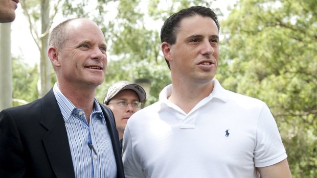 While former premier Campbell Newman was considered an unlikely starter for LNP preselection in Brisbane, former state MP Robert Cavallucci (right) was considering his options.
