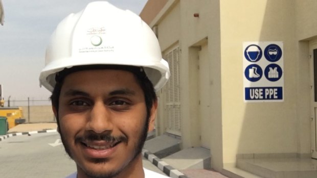 Ali Alzaabi, an engineer at the Mohammed bin Rashid Al Maktoum Solar Park near Dubai.