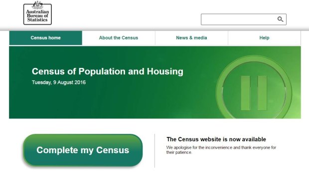 The ABS announced the census was back online days after its official date. 