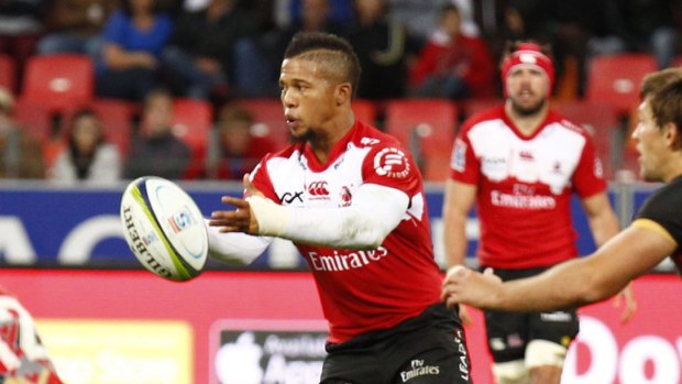 Impressive:Elton Jantjies of the  Lions  passes the ball during the match against the Southern Kings.