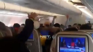 Passengers could be heard screaming and crying as their flight encountered severe turbulence.