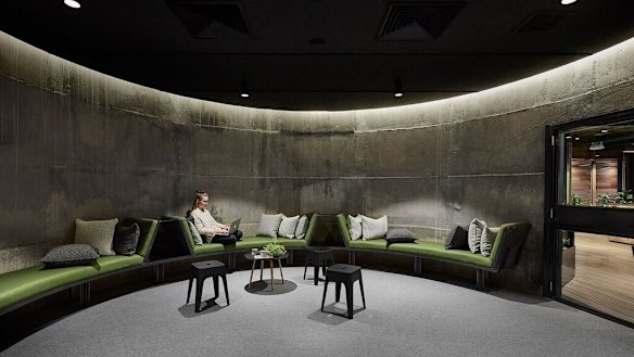A converted silo at Slack's Melbourne office in the former Carlton Draught brewery.