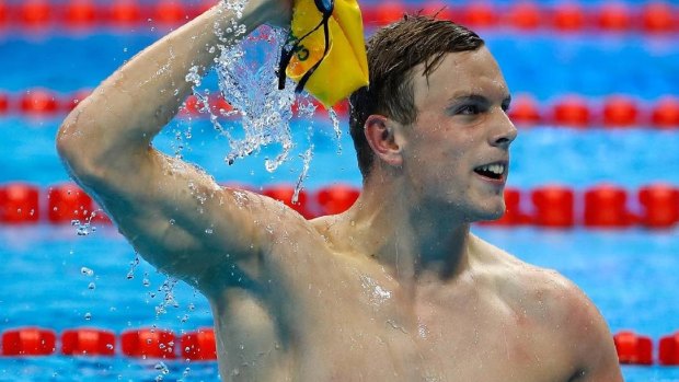 Meteoric rise: Australia's 100m freestyle gold medallist Kyle Chalmers.