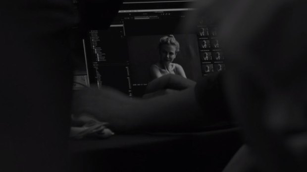 A dark image from the calendar's teaser video shows a shot of Kidman.