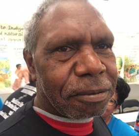 Johnson Chippendale, chairman of Wuthathi Aboriginal Corporation (brother of Loddy), was overcome with emotion at the handover ceremony. 