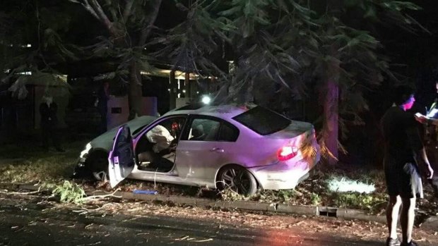 The men crashed into a tree in St Lucia.