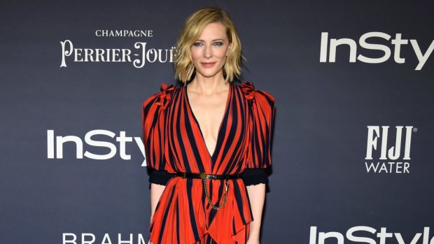 Actress Cate Blanchett, recipient of the Style Icon award, poses at the 3rd Annual InStyle Awards.
