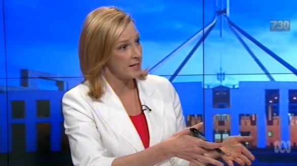 Leigh Sales interviewing Prime Minister Malcolm Turnbull.