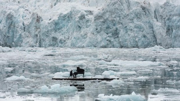 Ludovico Einaudi plays for Greenpeace on "the best stage in the world" in Arctic Norway.