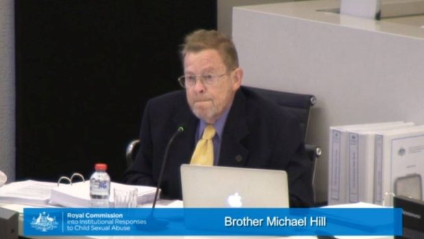 Former provincial of the Marist Brothers, Michael Hill at the Royal Commission into Institutional Responses to Child Sexual Abuse.