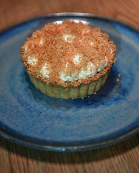 Macadamia and wildflower honey tart.