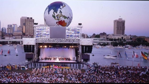 Final night celebrations at World Expo 88 at South Bank in 1988