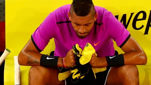"I can serve but I can't move that well": Nick Kyrgios.