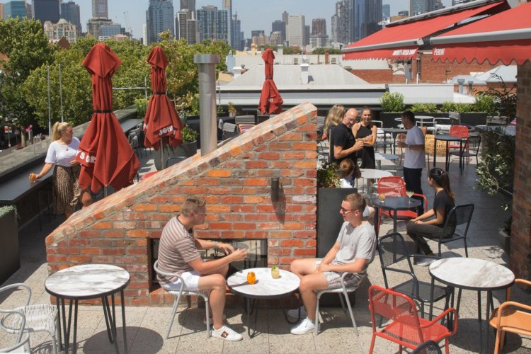 Johnny's rooftop bar is a fun spot for a drink and snacks with friends. 