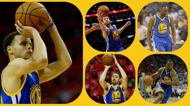 Golden squad: The Warriors' starting five.
