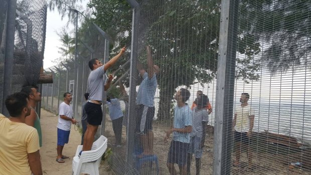 Manus Island refugees were barricading themselves inside the facility on Monday.