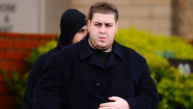 Omar Chaouk at his father's funeral in Preston. 