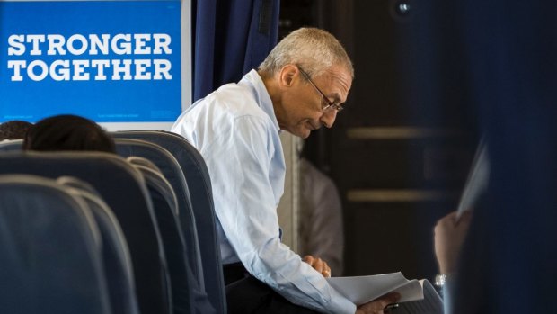 John Podesta, Hillary Clinton's campaign chairman. A phishing email that tricked one of Podesta's aides gave Russian hackers access to 60,000 of his emails, later released by WikiLeaks. 