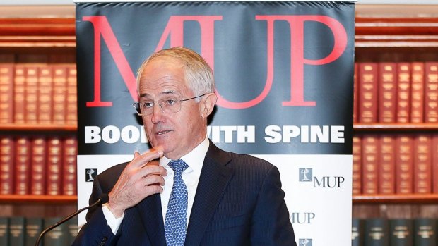 Prime Minister Malcolm Turnbull launches <i>Making Headlines</i>.
