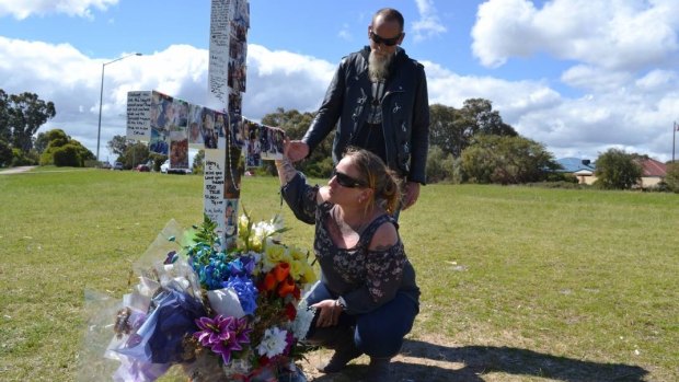 Darrin and Kylie were planning to chain themselves to Ben's roadside memorial to stop Main Roads removing it.