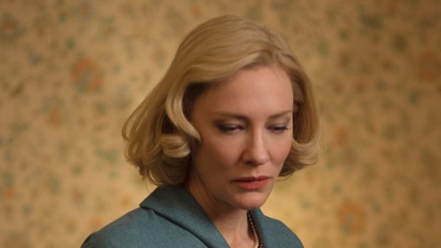 Cate Blanchett (left) and Rooney mara (seated) in Todd Haynes' <i>Carol</i>, based on Patricia Highsmith's The Price of Salt