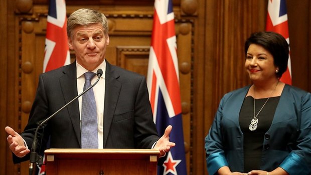 New Zealand Prime Minister Bill English and Deputy Prime Minister Paula Bennett on Monday.
