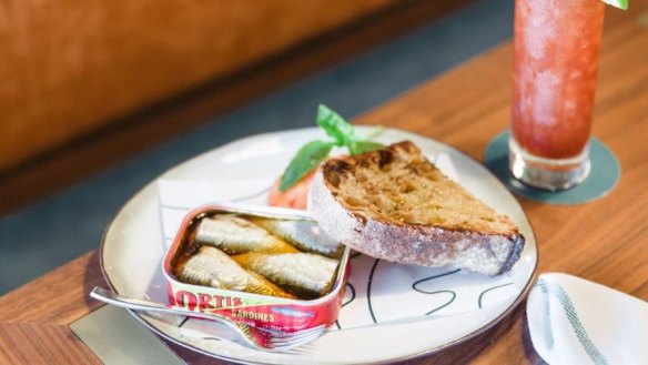 Finally ready to be served: Ortiz sardines at the Manly Greenhouse.
