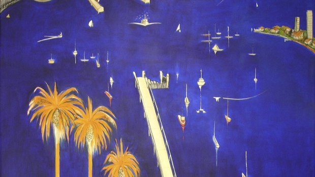 The Brett Whiteley painting Big Blue Lavender Bay.