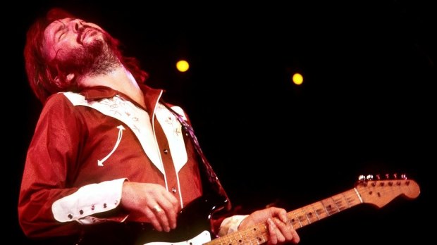 Eric Clapton performing live.