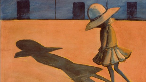 Charles Blackman, The Shadow (detail), 1953, tempera on cardboard 59 x 75cm, Heide Museum of Modern Art, Melbourne Purchased from John and Sunday Reed 1980. Copyright: Charles Blackman 