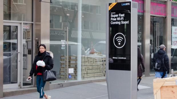 A forthcoming LinkNYC wireless hotspot.