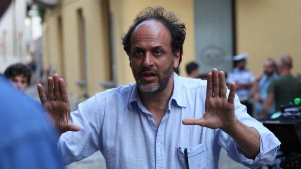 Luca Guadagnino on the set of Call Me By Your Name.