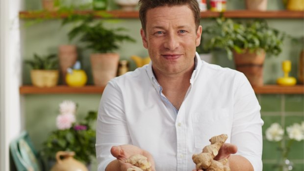 Jamie Oliver in <i>Jamie's Super Foods</i>.