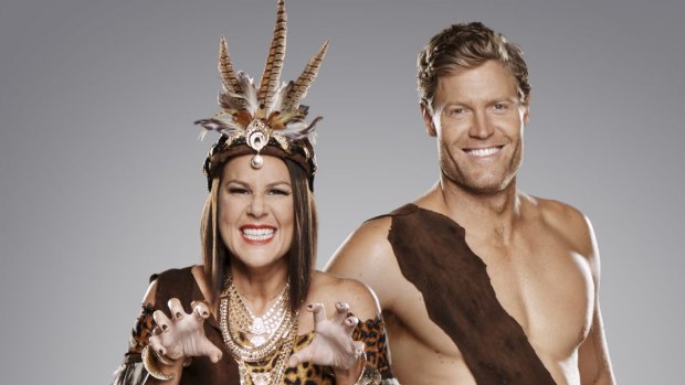 I'm A Celebrity ... Get Me Out Of Here hosts Julia Morris and Chris Brown.