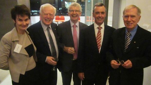 (From left) Anne Britton, Kevin O'Connor, Dennis O’Brien, Greg Keating and Justice Michael Kirby. 