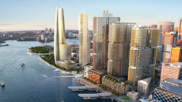 An artist's impression of the Barangaroo development. 