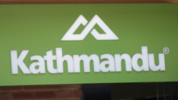 Kathmandu's share price has more than halved in the past year after a 53 per cent profit slump .