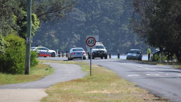 The crime scene at Mogareeka Bridge last Wednesday morning. 