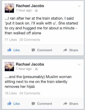 Rachael Jacobs' tweet that sparked the #illridewithyou phenomenon on Twitter.