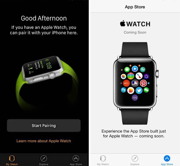 The Apple Watch app that comes with iOS 8.2 and can't be deleted.