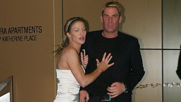Shane Warne photographed entering Brynne Edelsten's apartment at 3am on May 12 after a charity fund-raiser in Melbourne.