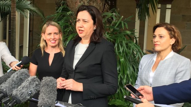 Queensland Premier Annastacia Palaszczuk announces a cabinet reshuffle with Deputy Premier Jackie Trad and Tourism Minister Kate Jones.
