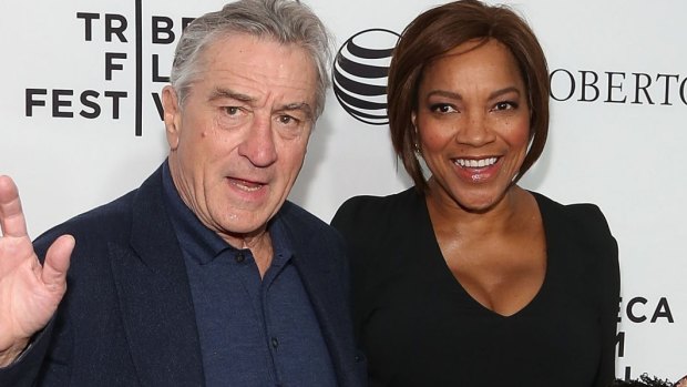 Robert De Niro and wife, Grace Hightower, attend the Tribeca Film Festival in 2015.
