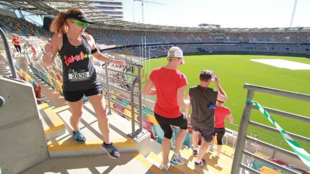 Just under 2000 runners bounded around the Gabba on Sunday morning as part of Stadium Stomp, raising funds for Mater Little Miracles.
