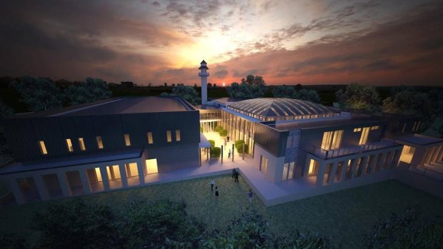 An artist's impression of the proposed mosque.