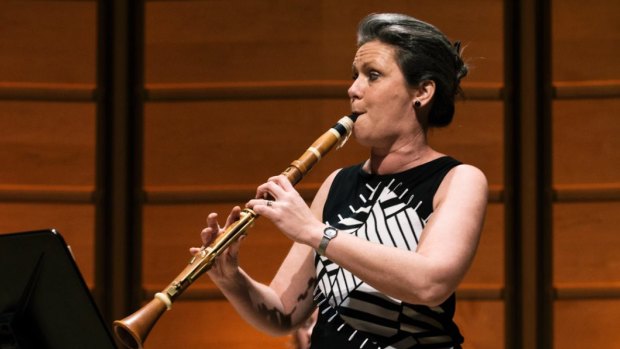 Nicole van Bruggen thrilled with her velvety tone on the basset clarinet.
