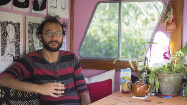 Sriranganathan on his house boat.