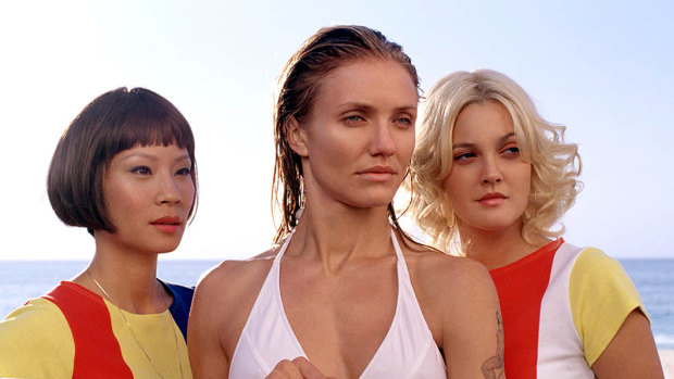 Succeeding after years of drug and alcohol abuse: Drew Barrymore (right) with Lucy Liu and Cameron Diaz in Charlie’s Angels.
