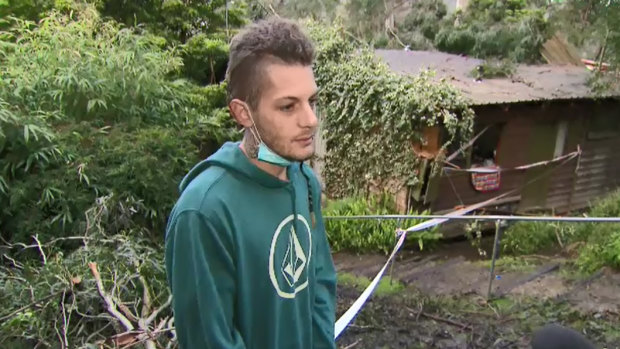Josh O'Connell rescued his neighbour after a tree fell through her house in Belgrave.