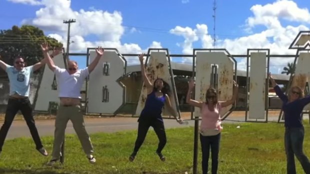 One of Australian Nicole Rigato's tour groups in Abadiania in 2012. 